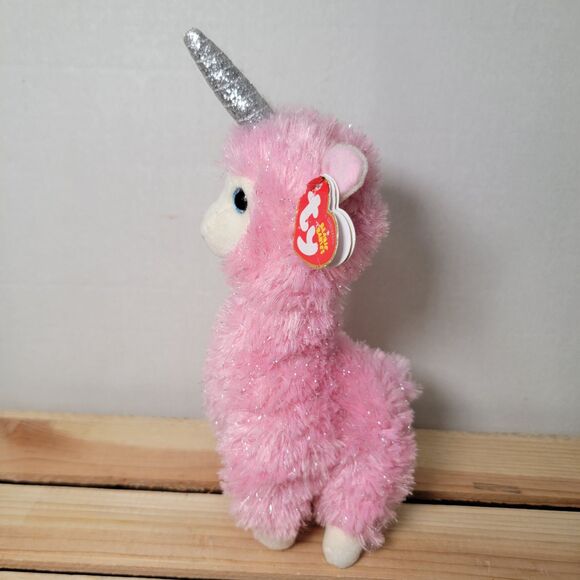TY Beanie Babies 9" Pink Sparkle Llamacorn "Lana" w/ Tag - Picture 2 of 9